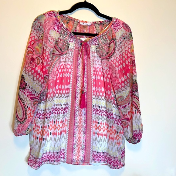 TanJay Women’s Blouse with detachable tank top (white), Size 12 - Picture 2 of 12